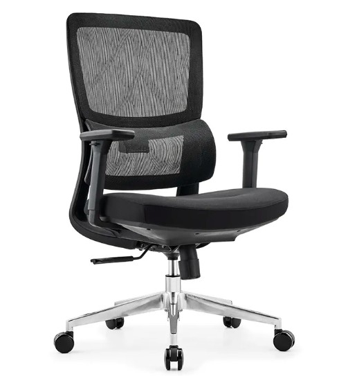 Mid Back Ergonomic Breathable Mesh Office Chair Swivel Height Adjustable Work Staff Chair