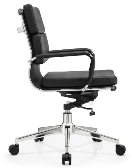 Pu Leather Boss Mid-back Metal Frame Ergonomic Office Furniture Adjustable Swivel Executive Office Chair