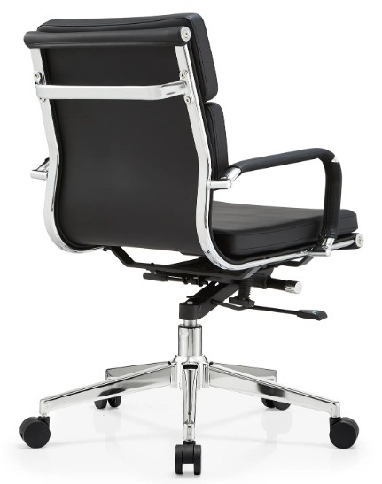 Pu Leather Boss Mid-back Metal Frame Ergonomic Office Furniture Adjustable Swivel Executive Office Chair