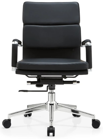 Pu Leather Boss Mid-back Metal Frame Ergonomic Office Furniture Adjustable Swivel Executive Office Chair