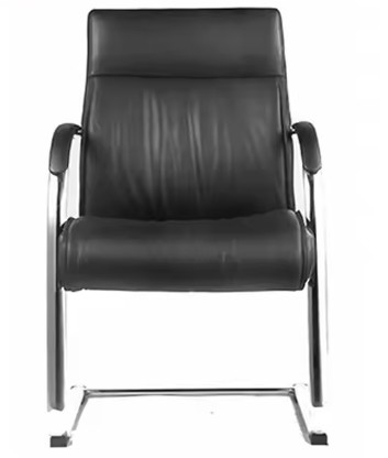 Factory Manufacture Office Conference Room Low Back Bow Leather Meeting Chair