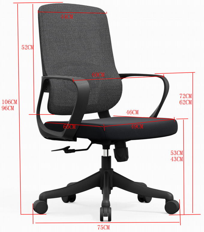 High Back Adjustable Computer Staff Chair Swivel Mesh Ergonomic Manager Office Chairs With Wheels