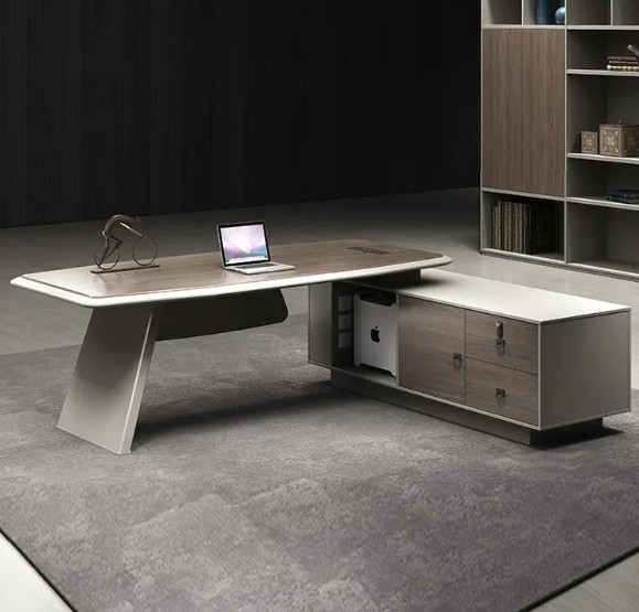 High End Ceo Table Modern Office Furniture Luxury Executive Office Desk Office Table With Side Table And Drawer Cabinet
