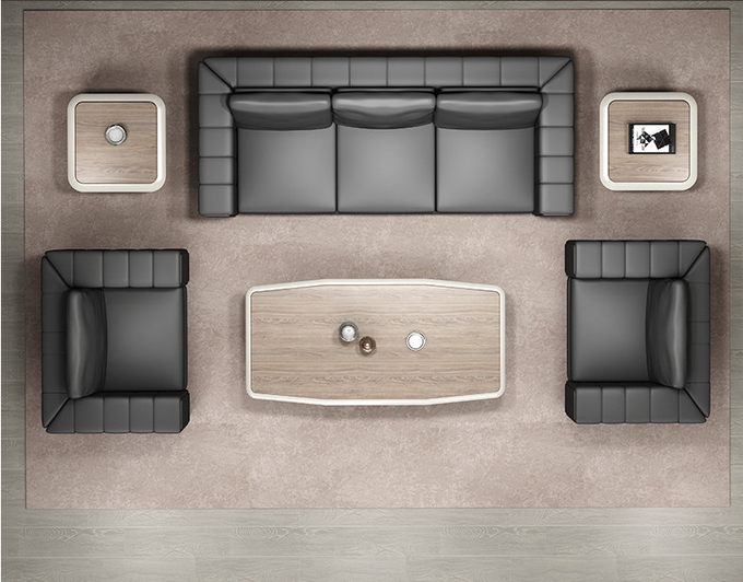 Office Furniture Modern Sofa Center Table Set Mdf Wooden Tea Table Coffee Table