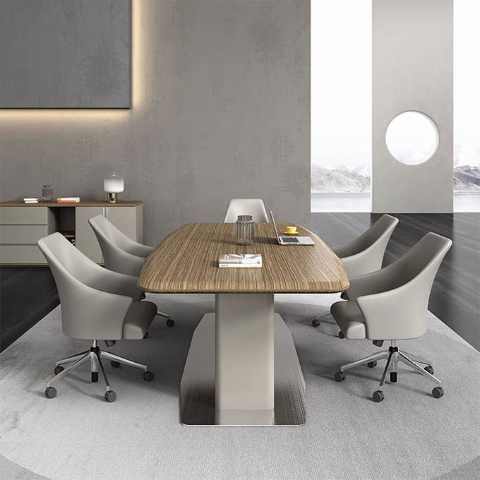Modern Negotiation Boardroom Conference Office Table Reception Room Negotiating Wooden Meeting Table