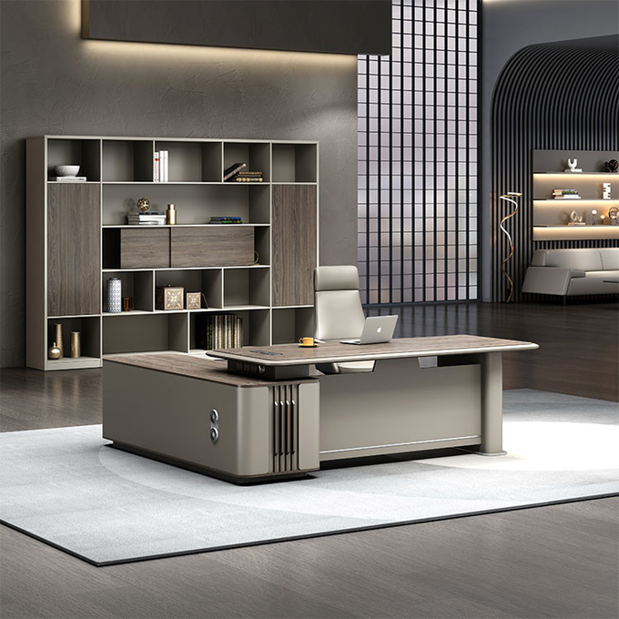 Modern L Shape Director Manger Ceo Boss Office Furniture Solutions Table And Chair Set Executive Office Desk