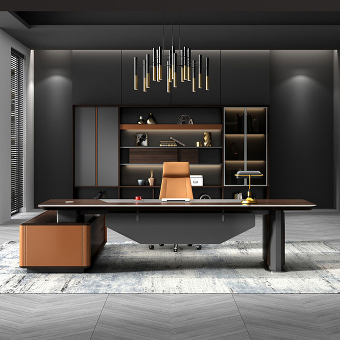 Factory Custom Wholesale Luxury Design Ceo Boss Executive Office Desk Modern Boss Desk Manager Office Table Ceo Desk Luxury