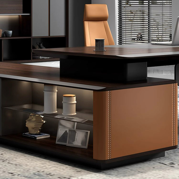 Factory Custom Wholesale Luxury Design Ceo Boss Executive Office Desk Modern Boss Desk Manager Office Table Ceo Desk Luxury
