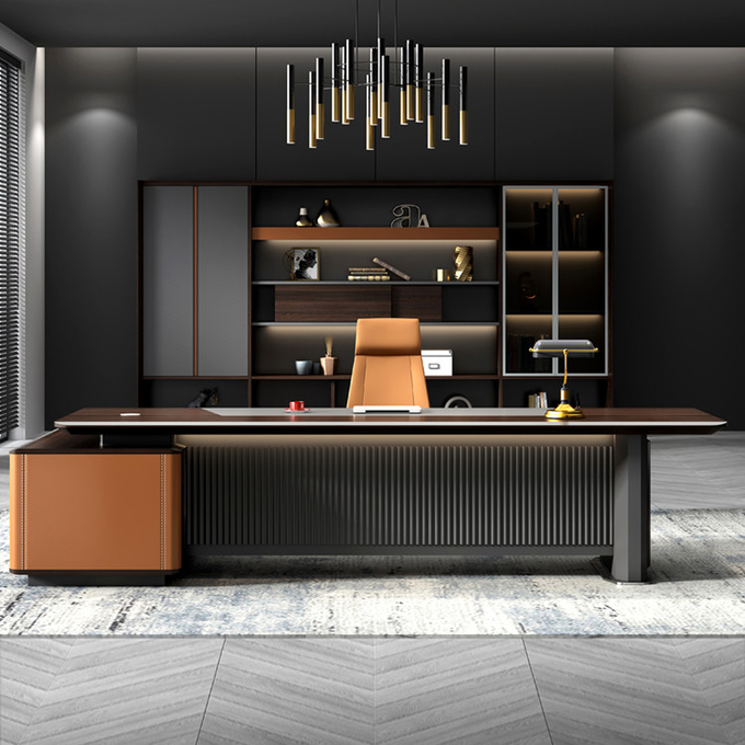 Factory Custom Modern Design L Shape Director Manger Ceo Boss Desk Executive Office Desk Furniture Set