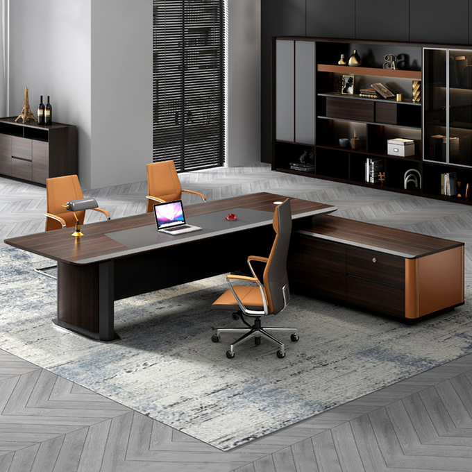 Factory Custom Modern Design L Shape Director Manger Ceo Boss Desk Executive Office Desk Furniture Set