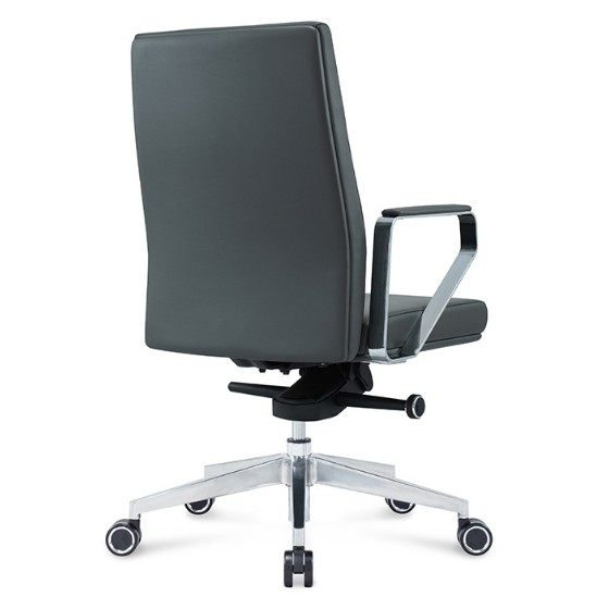 Mid back leather boss office swivel desk chair reclining massage ergonomic office chair with caster wheel