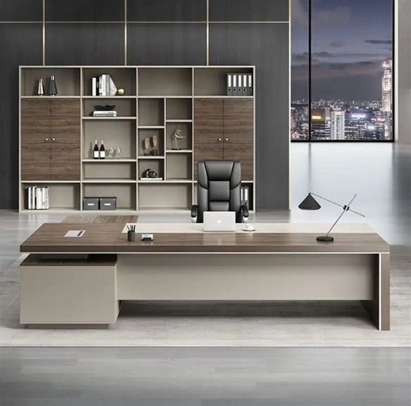 Boss Office Desk With Lamp Single Manager Desk Supervisor's President's Atmospheric Class Desk Wholesale