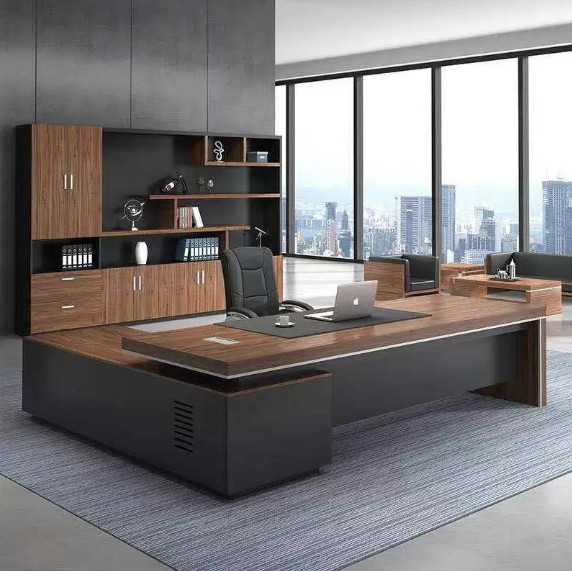 Factory Made Customized Modern Manager Office Furniture L Shape Table Office Executives Large Class Desk