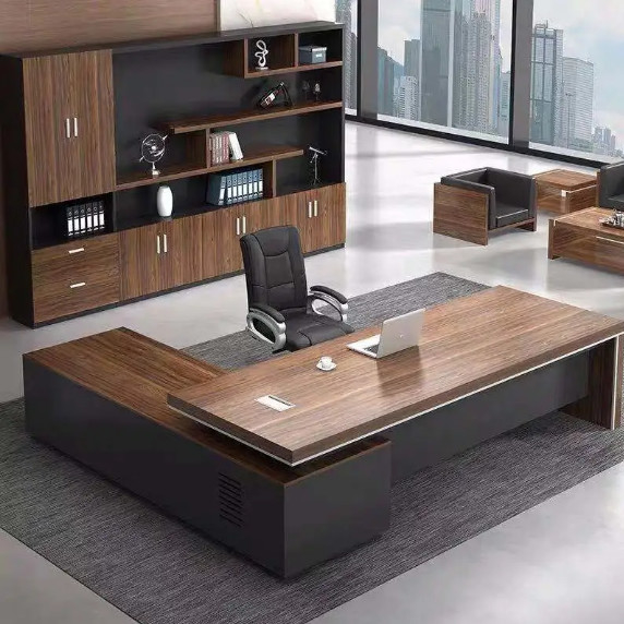 Factory Made Customized Modern Manager Office Furniture L Shape Table Office Executives Large Class Desk