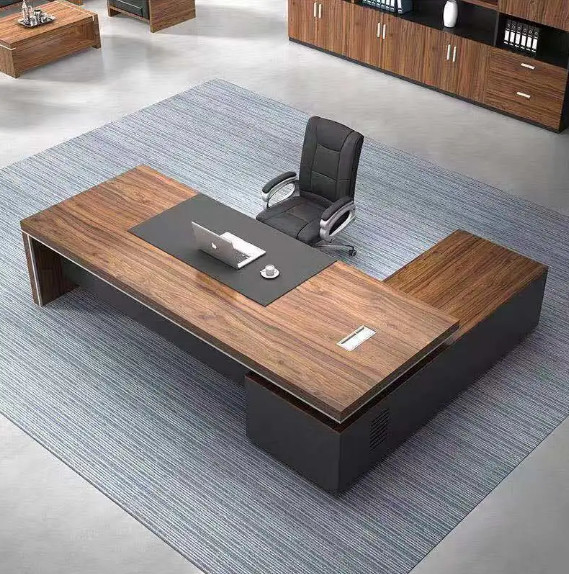 Factory Made Customized Modern Manager Office Furniture L Shape Table Office Executives Large Class Desk