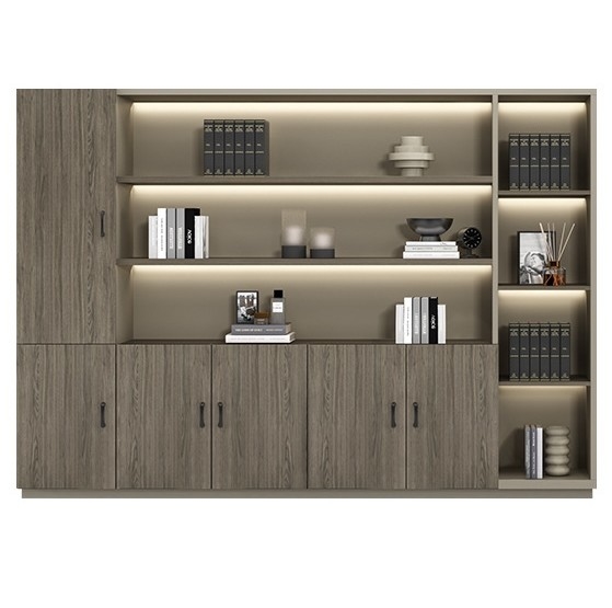 Modern Wooden File Cabinet Office Furniture Luxury Background Cabinet Carton Solid Wood Filing Cabinet