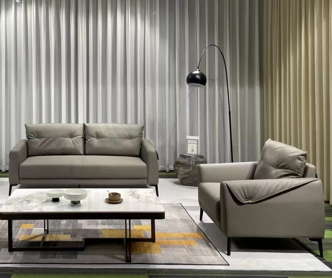 Modern Office Double Reception Leather Sofa Set High Resilience Sponge Top-quality Leather Ideal for Business Meetings